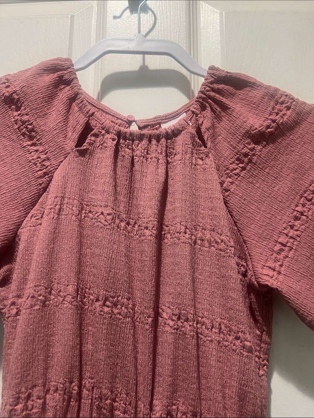 Zara Dusty Rose Textured Jumpsuit - Picture 3 of 8